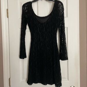 Liberty Love Elegant Black Lace Dress